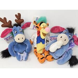 ORIGINAL Disney Bean Bags Eeyore Reindeer Fairy Mad Scientist Tigger Lot